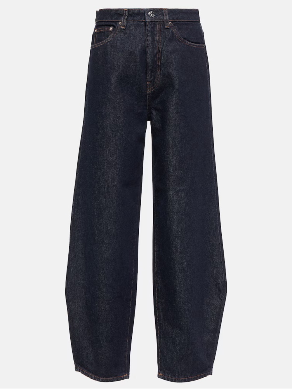 TOTEME Barrel Leg Denim Jeans Size 30 Dark Indigo - Picture 3 of 6